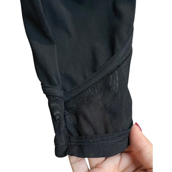 Athleta Leggings Women's Medium Black Mid-Rise Mesh Detail - Picture 8 of 9